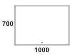 Зеркало Frame White LED 1000х700