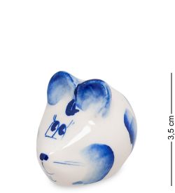 ГЛ- 320 Фигурка «Мышка-Шуня» мал.(Гжельский фарфор)