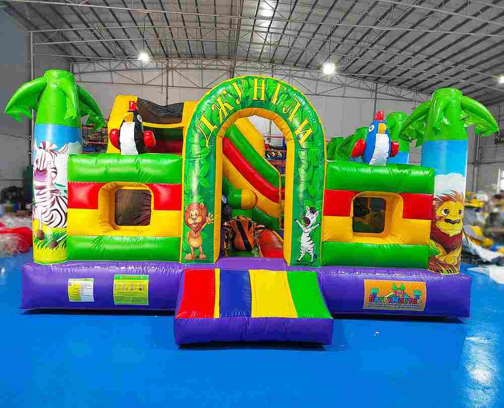 Коммерческий надувной батут "Сафари-джунгли 2 " 6*5*2,8 м