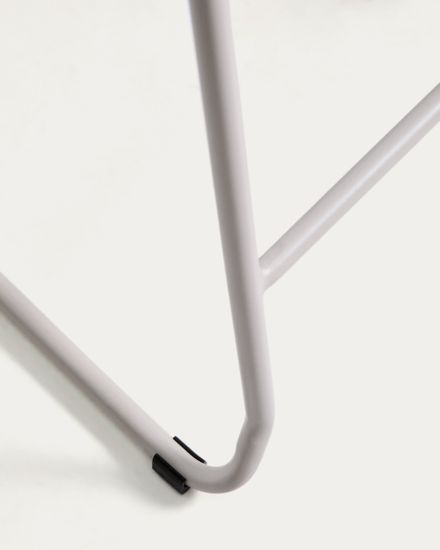 Полубарный стул Meli из бежевой синели с металлическими ножками, 65 см