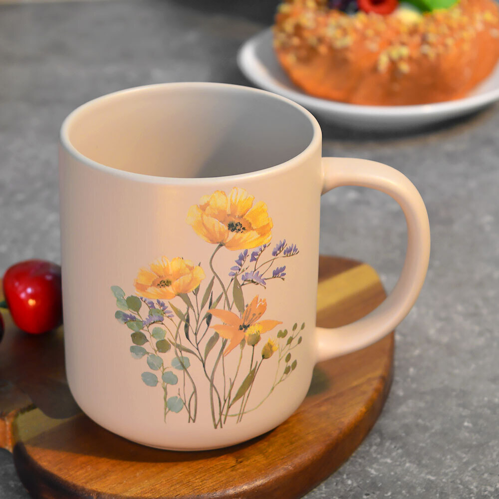 Кружка 360мл Цветочная фантазия 076171