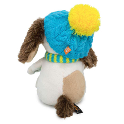 Мягкая игрушка Бартоломей Baby в голубой шапке и шарфе 20см