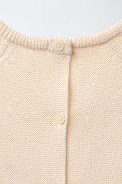 ZARA ВЯЗАНЫЙ ДЖЕМПЕР С ВЫШИВКОЙ В ВИДЕ СЛОНОВ, ЭКРЮ