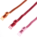 Ошейник с колокольчиком 1*19/32см «Zoo City-Блестящий БУМ» микс цветов (минивложение 12шт)