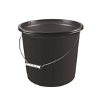 Ведро круглое 15л с железной ручкой цвет антрацит