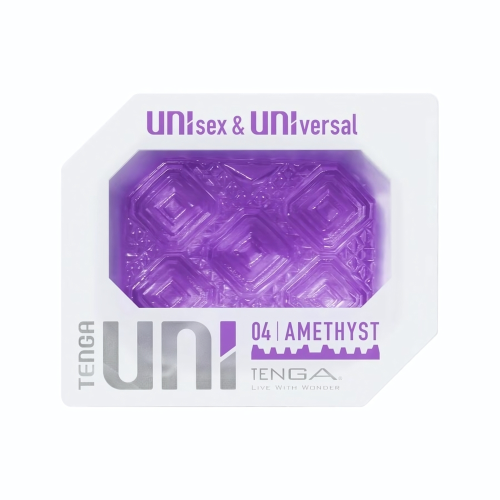 Фиолетовый мастурбатор-стимулятор Tenga Uni Amethyst (Цвет: фиолетовый)