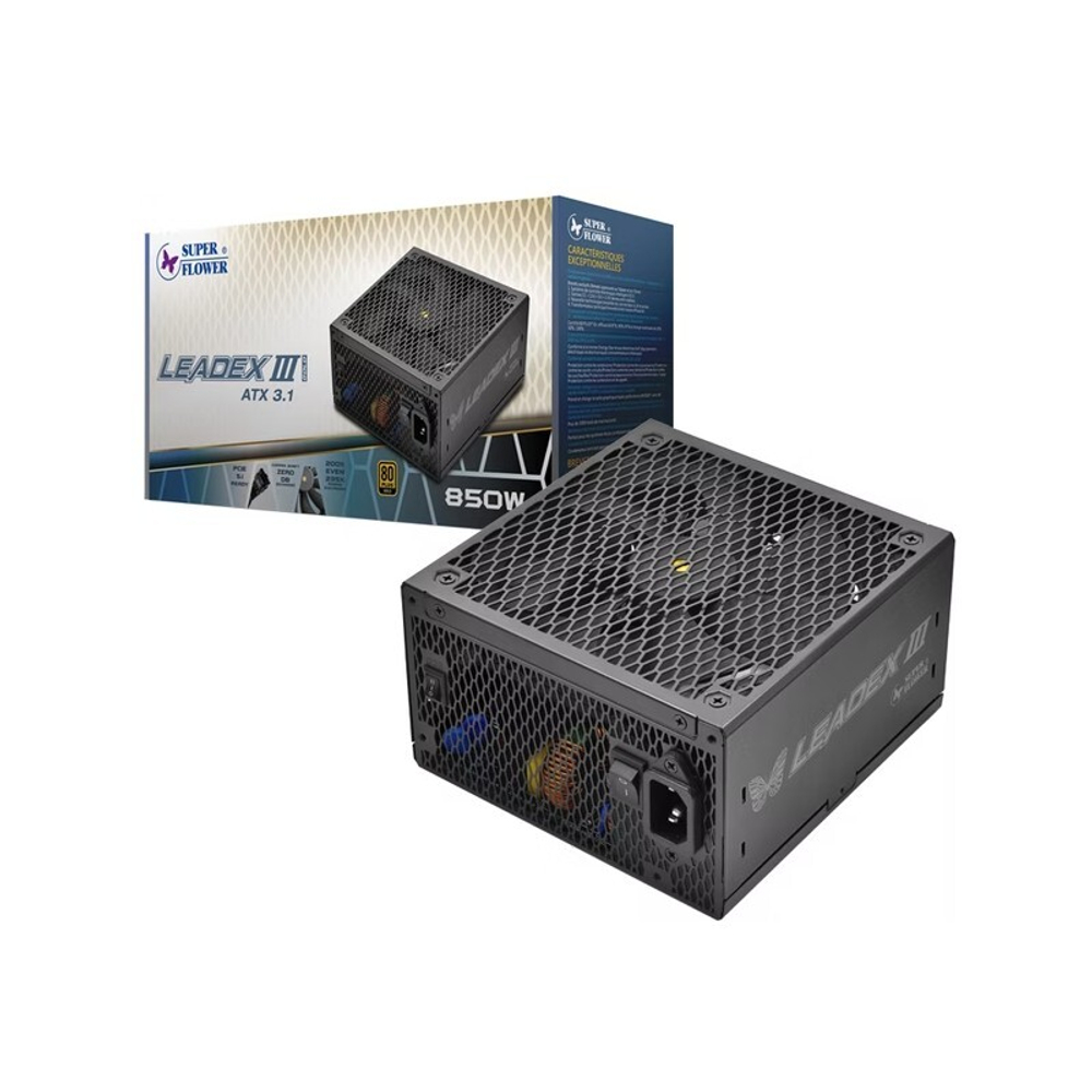 Блок питания Super Flower Leadex III Gold, 850W, ATX 3.1, 80+ Gold, Full Modular