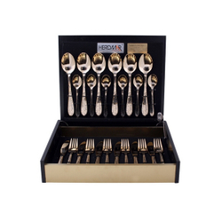 Набор столовых приборов на 6 персон 24 предмета Herdmar Atlanta Gold в коробке