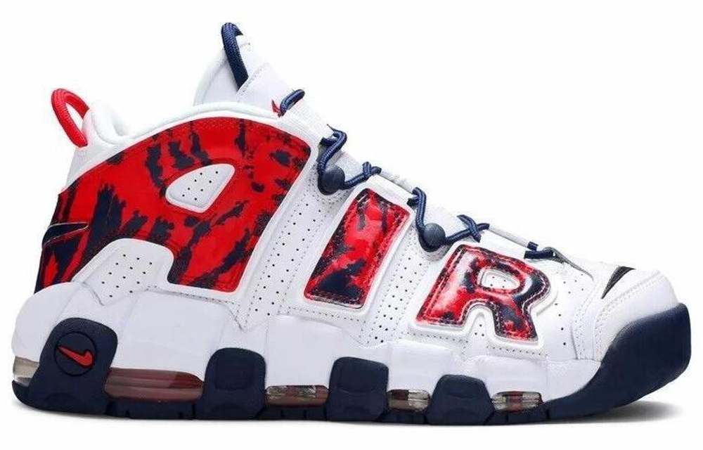 Кроссовки Nike Air More Uptempo Red Navy Camo Air