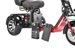 Электроскутер Citycoco White Siberia PRO Trike 3000W Черный