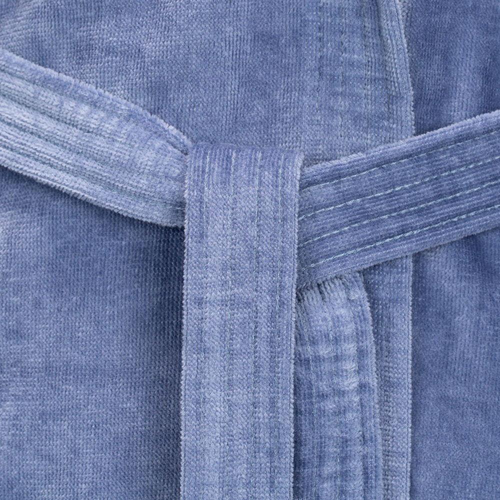 Халат велюровый Vossen Texas atlantic 484 светло-синий