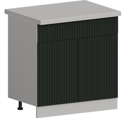 Кухня Модуль ШН1Я 800 Белый / Насыщенно-зеленый