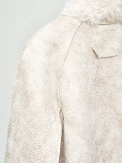 Шуба женская чебурашка тедди эко, жемчужная, SilverFox