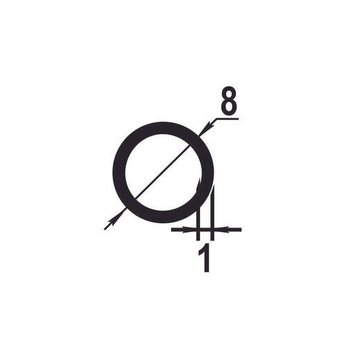 Труба круглая Лука 8*1 ТКр 01.2000.501л серебро