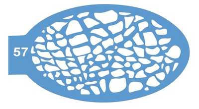 Трафарет для аквагрима 57 "Камни" 8*14