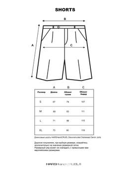 Джинсовые шорты HARSHandCRUEL Deconstructed Distressed Denim Jorts