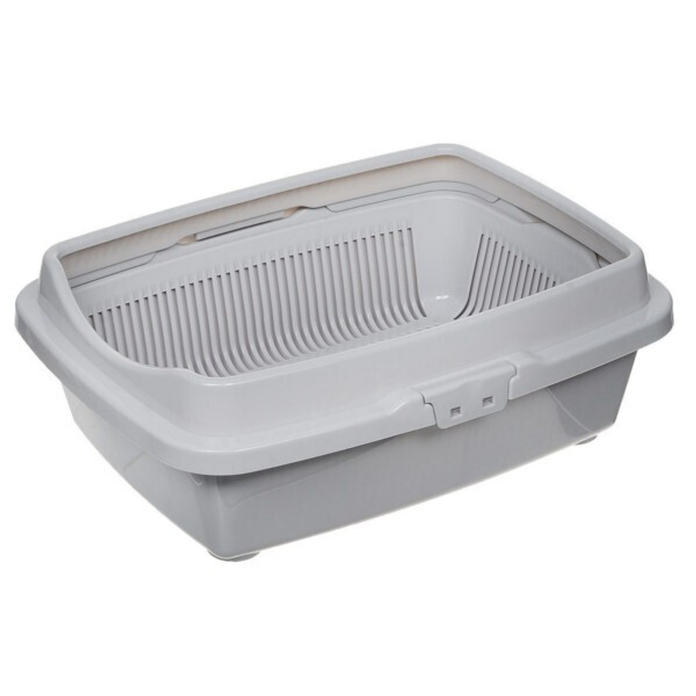 Туалет для кошек полная комплектация светло-серый