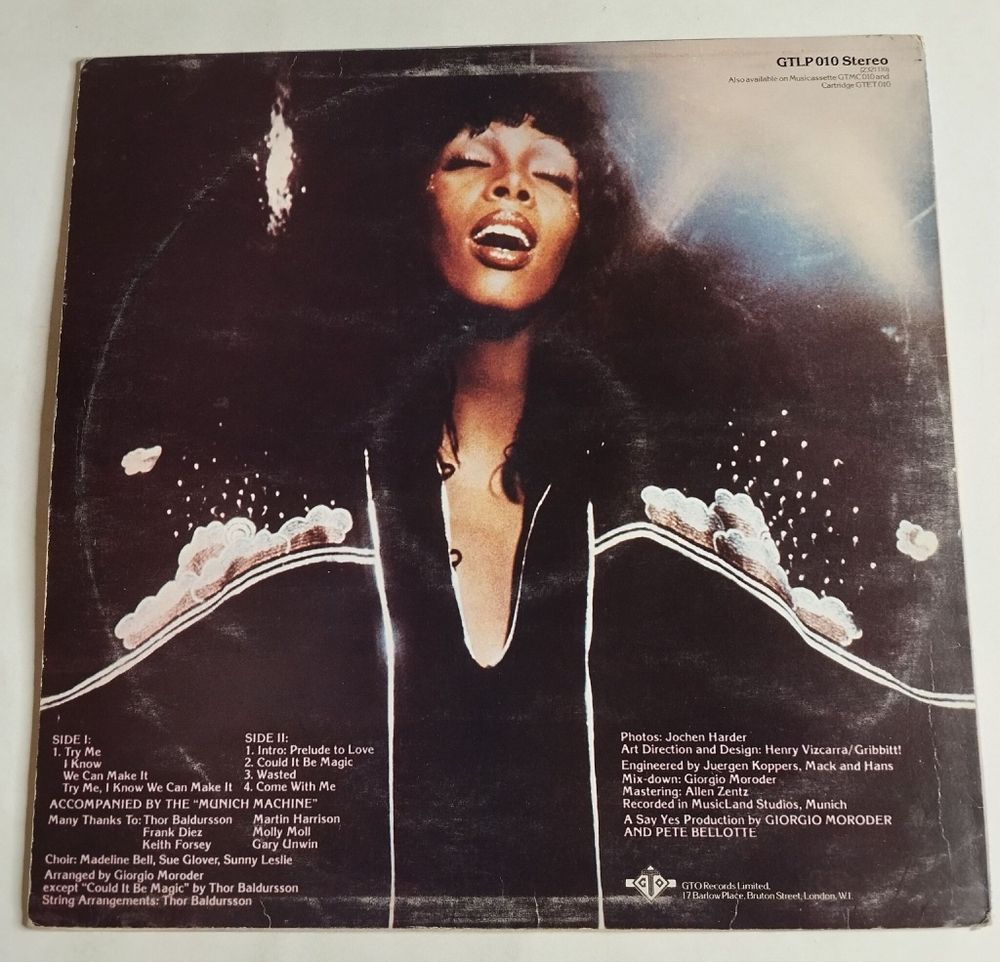 Винтажная виниловая пластинка LP Donna Summer A Love Trilogy (UK 1976)