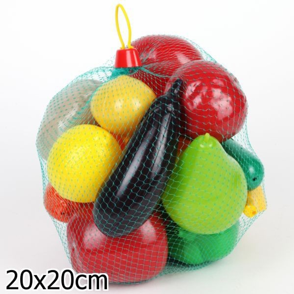 Игровой набор "Фрукты и овощи" в сетке (16 предметов)