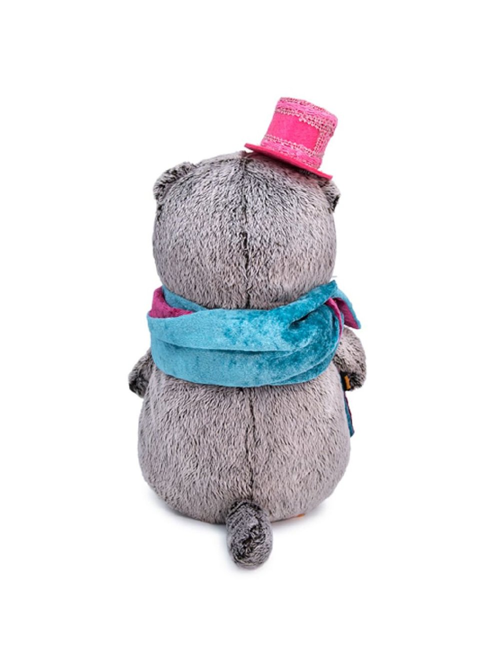 Мягкая игрушка Басик в бархатном кашне 30см