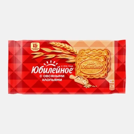 Печенье с овсяными хлопьями Юбилейное 224г