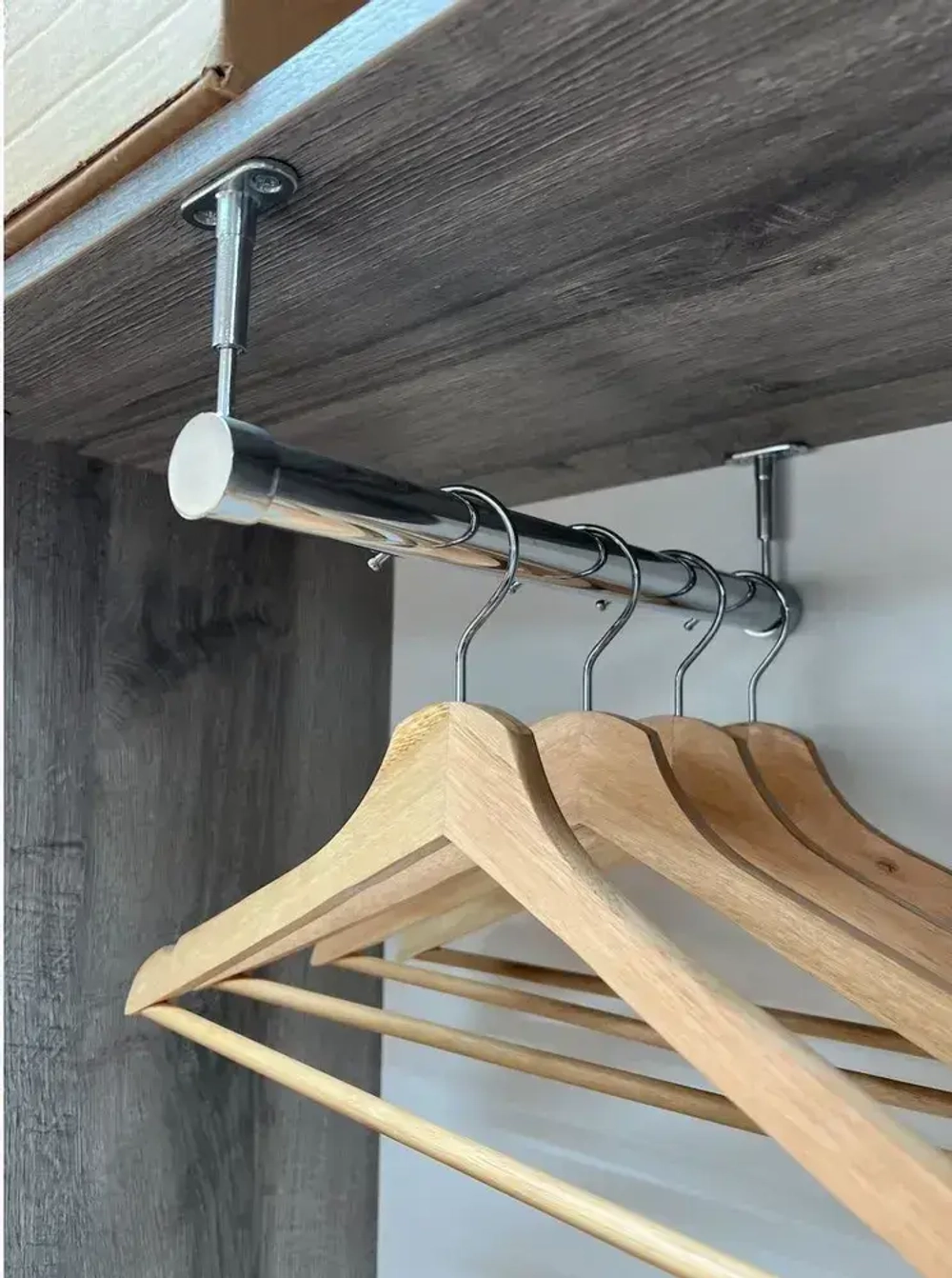 Держатель трубы d25 мм регулируемый торцевой (хром) - 2 шт