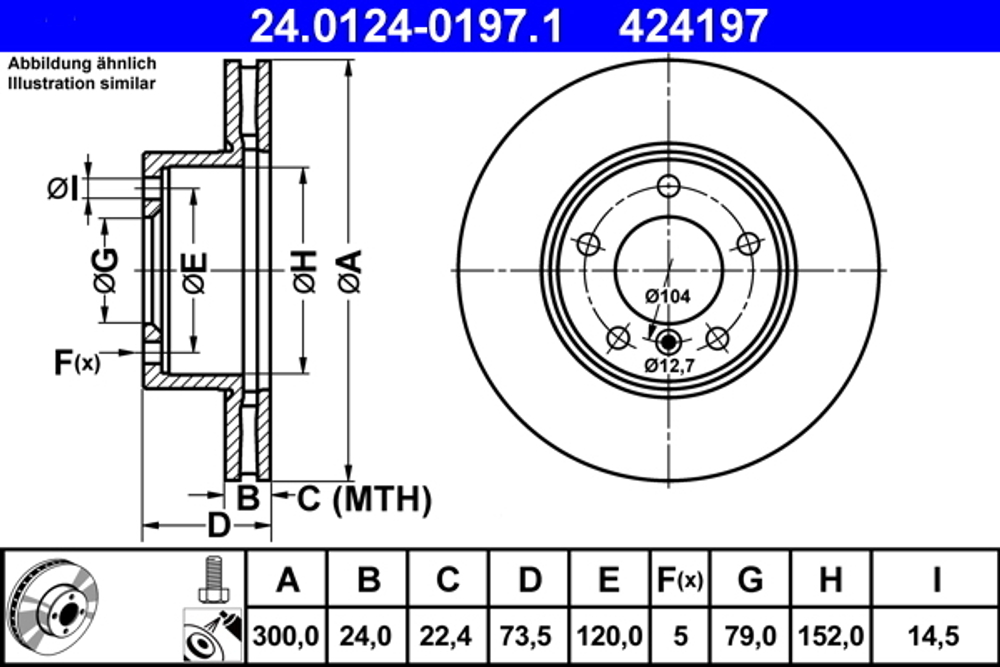 ATE - 24012401971-ATE - Brake Disc