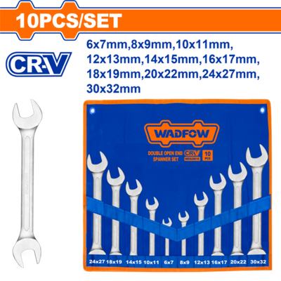 Набор рожковых ключей 10 шт (8) WADFOW WDS2M10