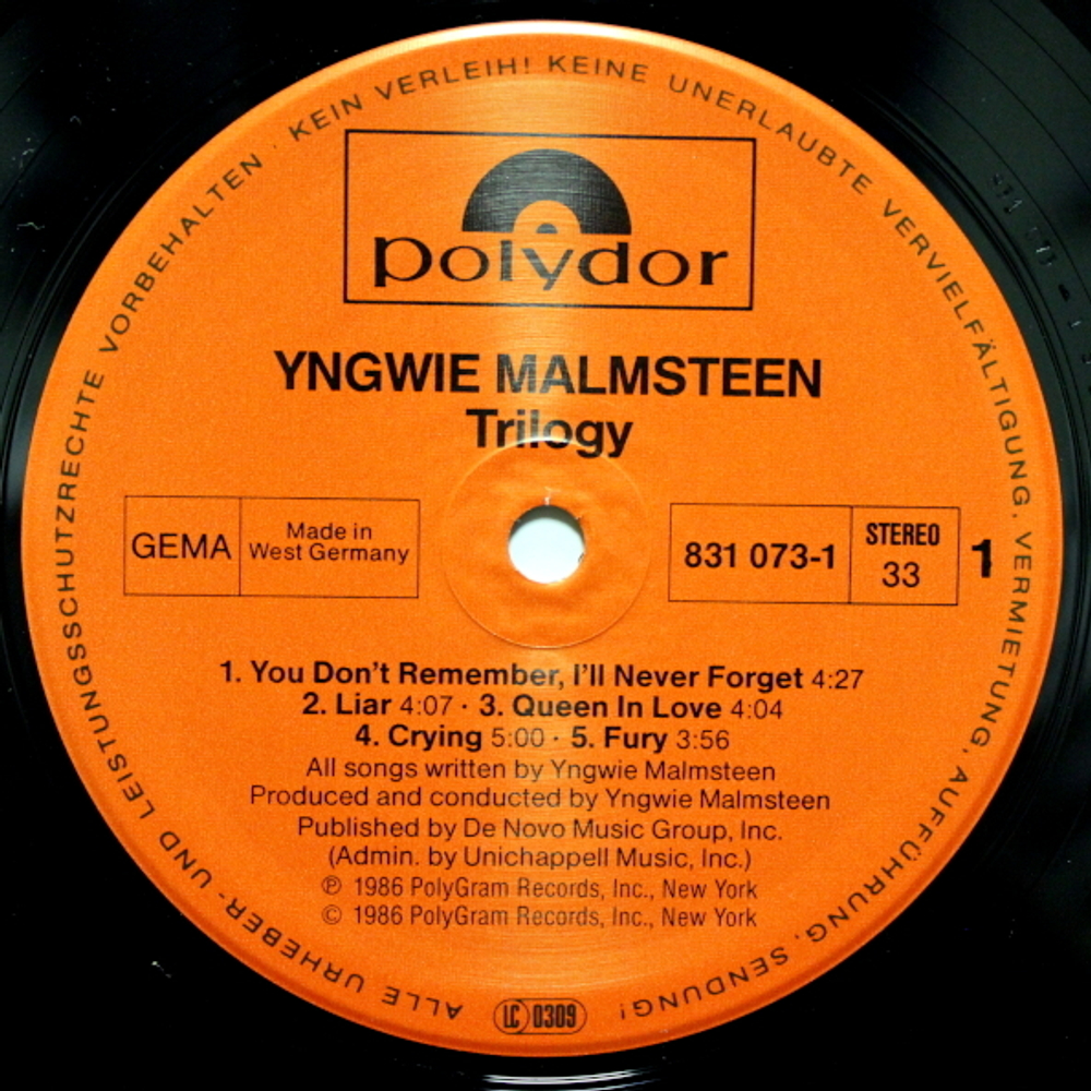 Yngwie Malmsteen / Trilogy (LP)