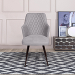 Стул поворотный на 90 градусов, функция возврата, антишум Hunt ромб, бархат светло-серый 26 / чёрный конус