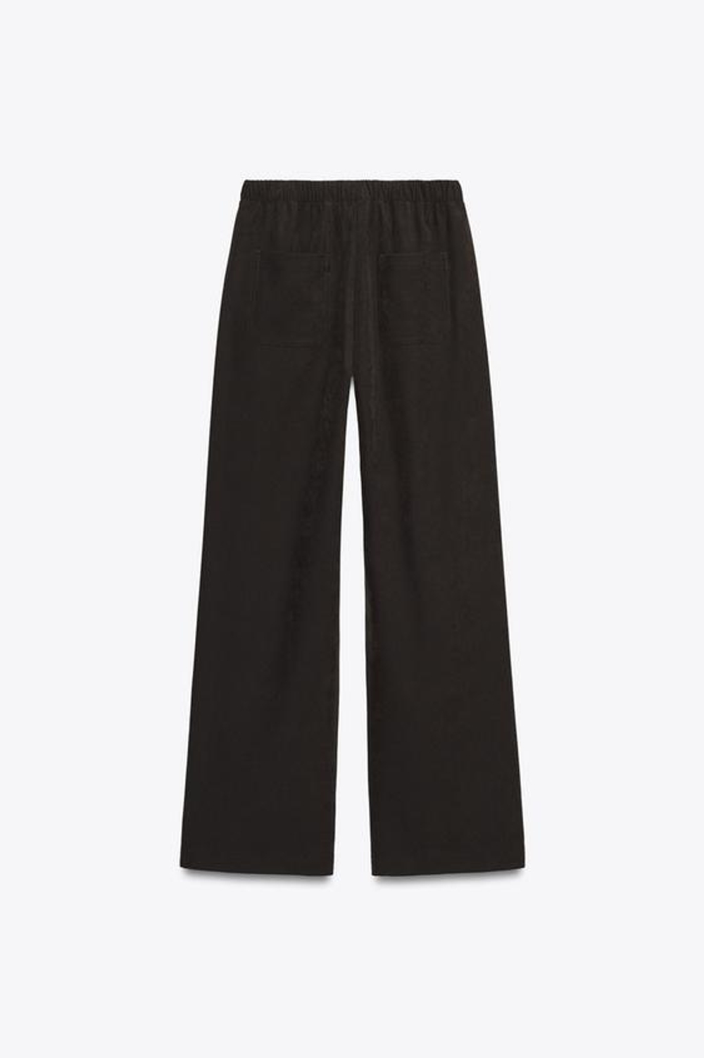 ZARA БРЮКИ WIDE LEG, ТЕМНО-КОРИЧНЕВЫЙ