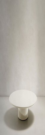 Журнальный столик Albanella из цемента с глянцевой белой отделкой Ø110 см