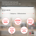 Светильник LED линейный IP65 36Вт 3420Лм 4000К 1200мм мат. SPP-201 ЭРА Б0047174