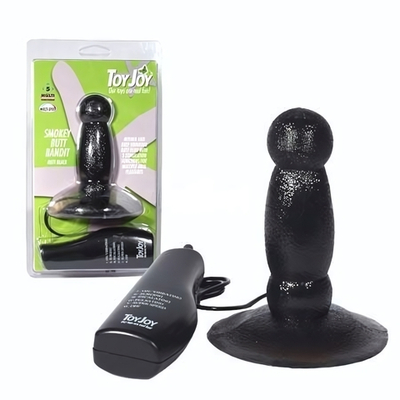 Чёрная анальная пробка SMOKEY BUTT BANDIT - 11 см. (Цвет: черный)
