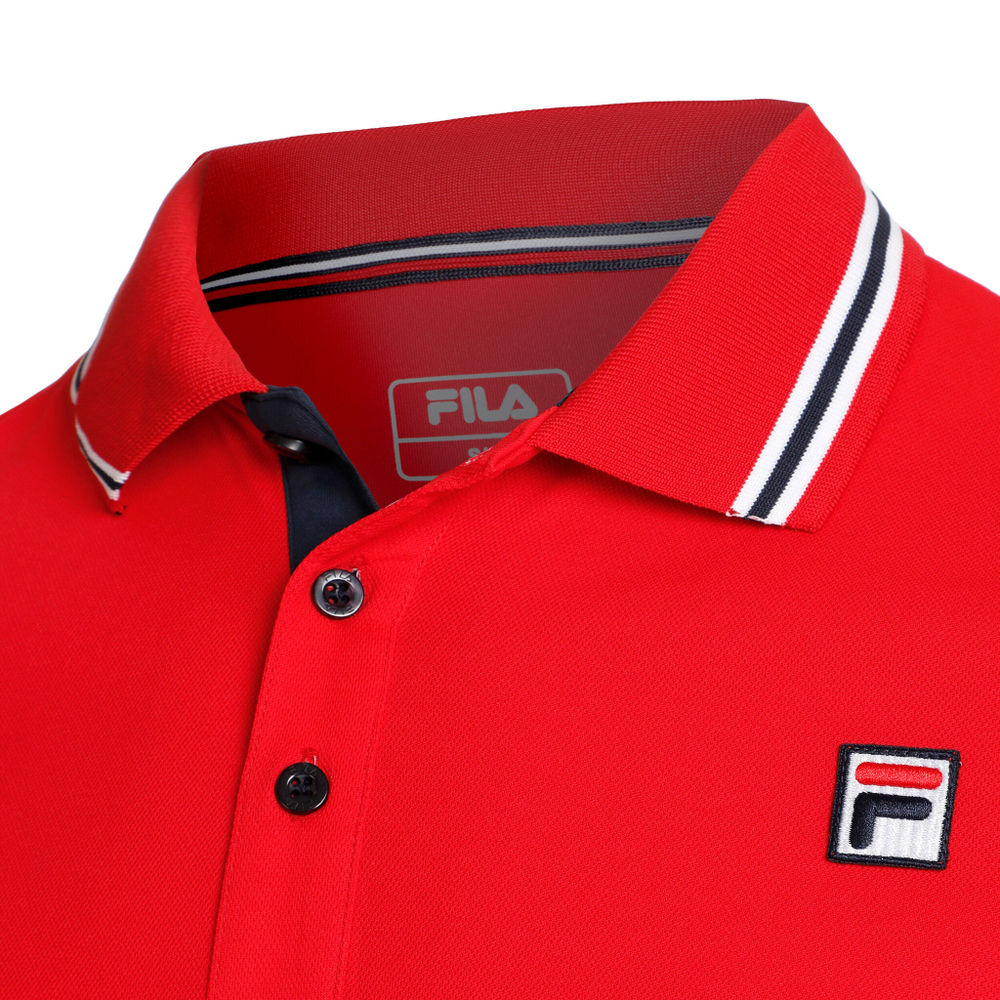 Мужское теннисное поло Fila Piro Polo Men - Red, White