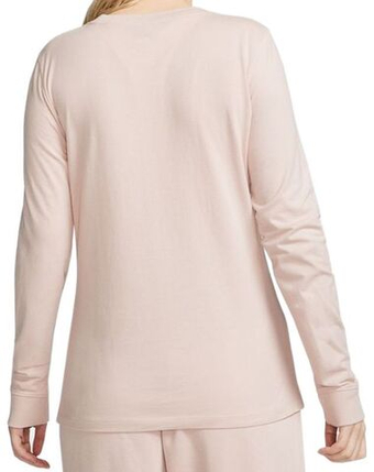 Женская теннисная футболка (dł. Рукава) Nike Swoosh Essential Long Sleeve Icon Futura - Розовый
