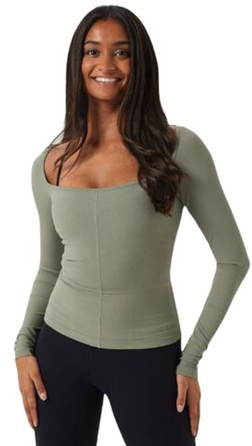 Женская теннисная футболка (dł. Рукава) Björn Borg Studio Ballerina - зеленый