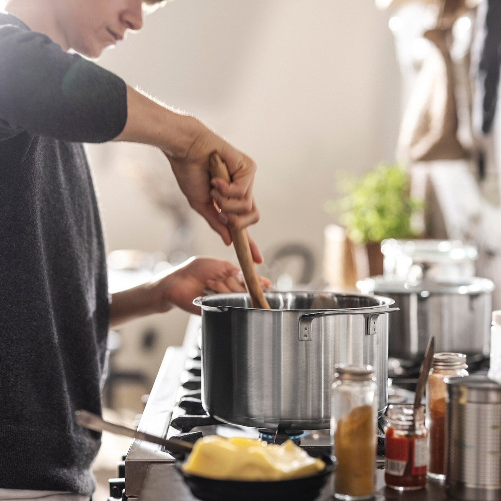 Кастрюля с крышкой IKEA HEMKOMST (ХЕМКОМСТ), Нержавеющая сталь, Стекло, 5 л