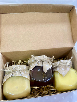 Медовый бокс (набор из 3 сортов меда: таежный, горный, донниковый). 900гр. Алтайский край