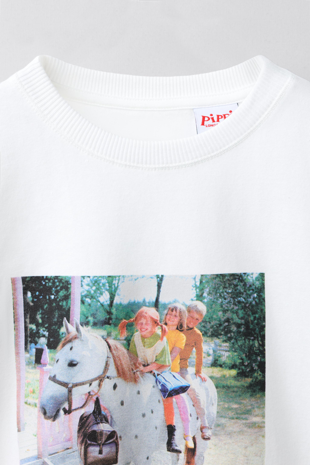 ZARA ФУТБОЛКА «ПЕППИ ДЛИННЫЙЧУЛОК» © ASTRID LINDGREN COMPANY, БЕЛЫЙ