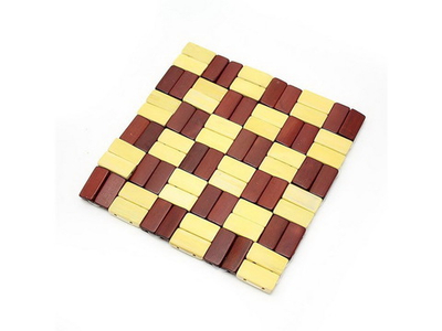 Подставка п/горячее бамбук 14*14 Клетка (888-010)