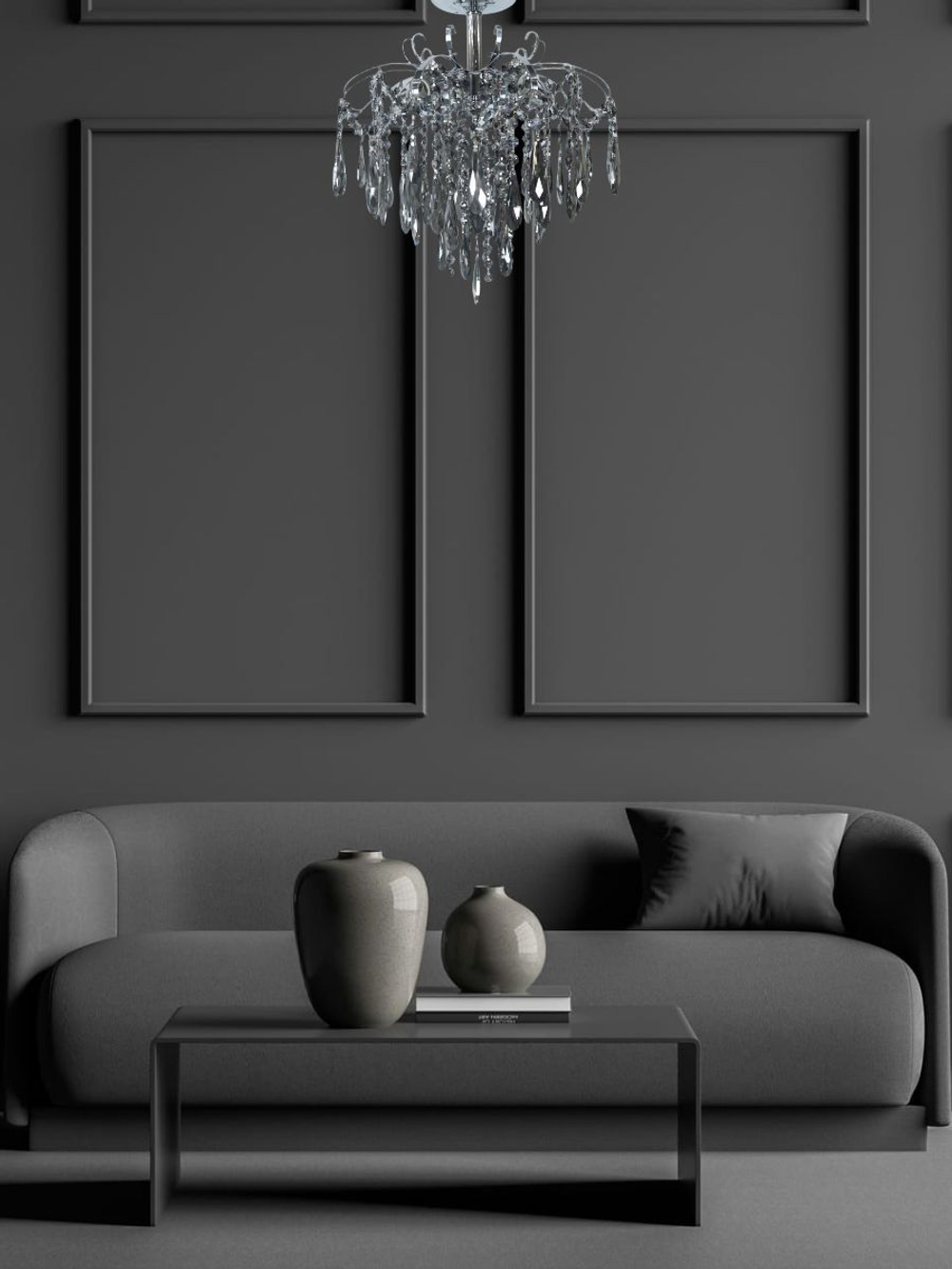 Люстра потолочная Lanbos, 5 ламп Е14, 200 Вт, до 18 кв м, серебро