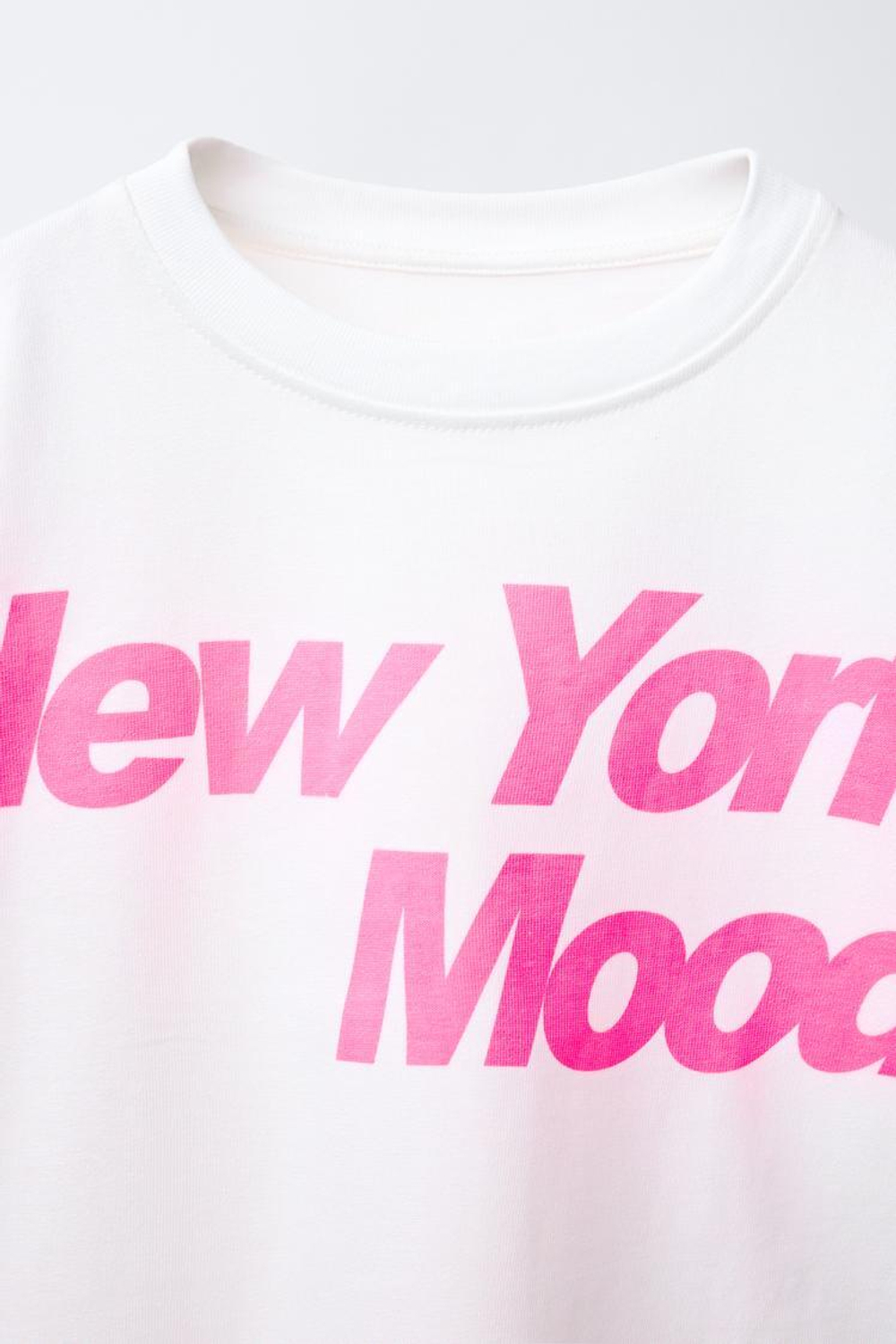 ZARA ФУТБОЛКА С НАДПИСЬЮ, БЕЛЫЙ