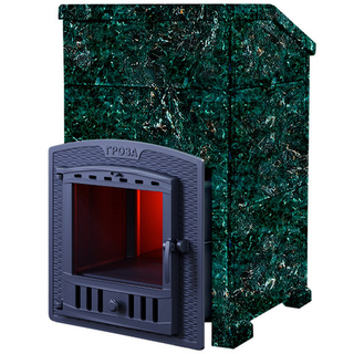 Печь для бани Гроза 24П2 в облицовке Президент 930/40 Пироксенит