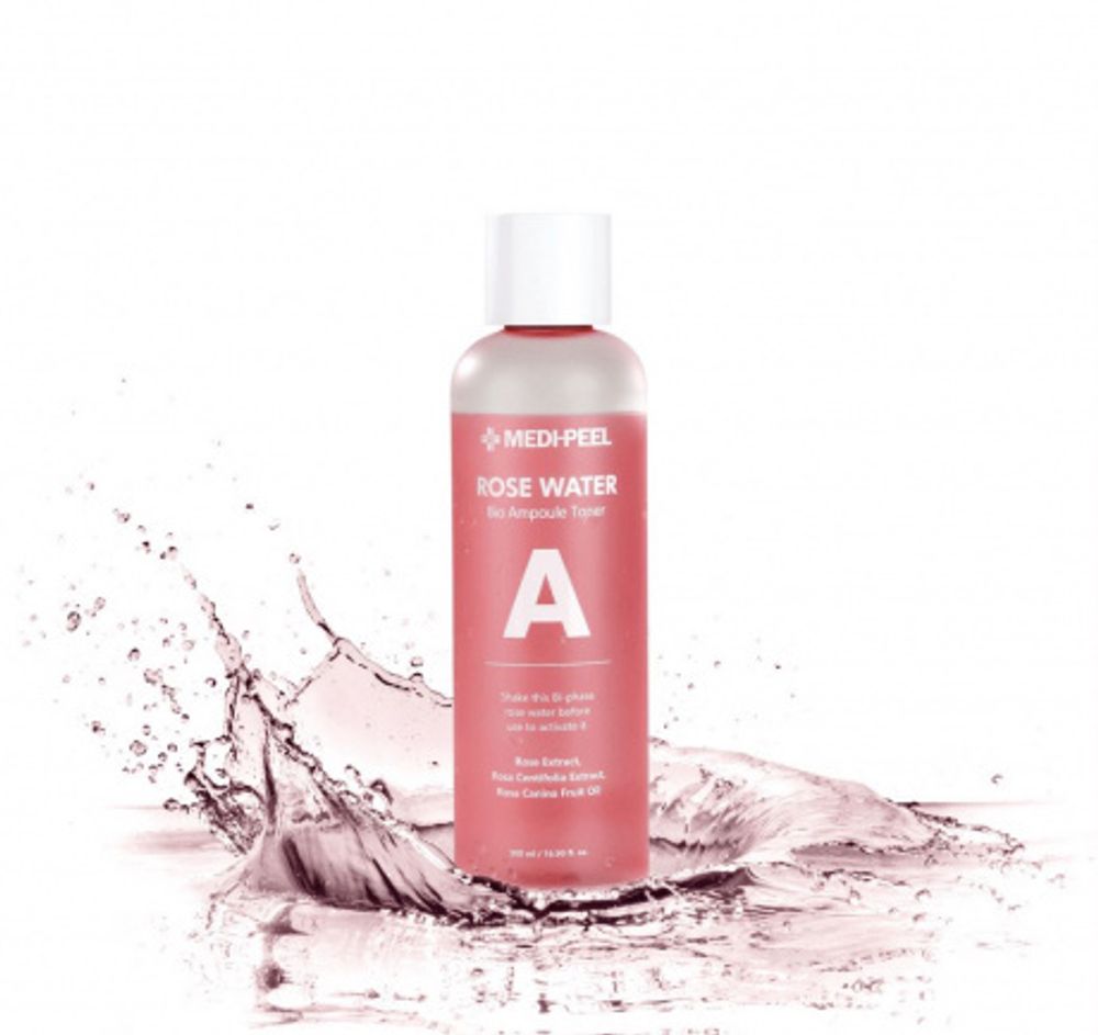 Medi-Peel Rose Water Bio Ampoule Toner ампульный тонер с экстрактами розы для максимального увлажнения, питания и восстановления кожи