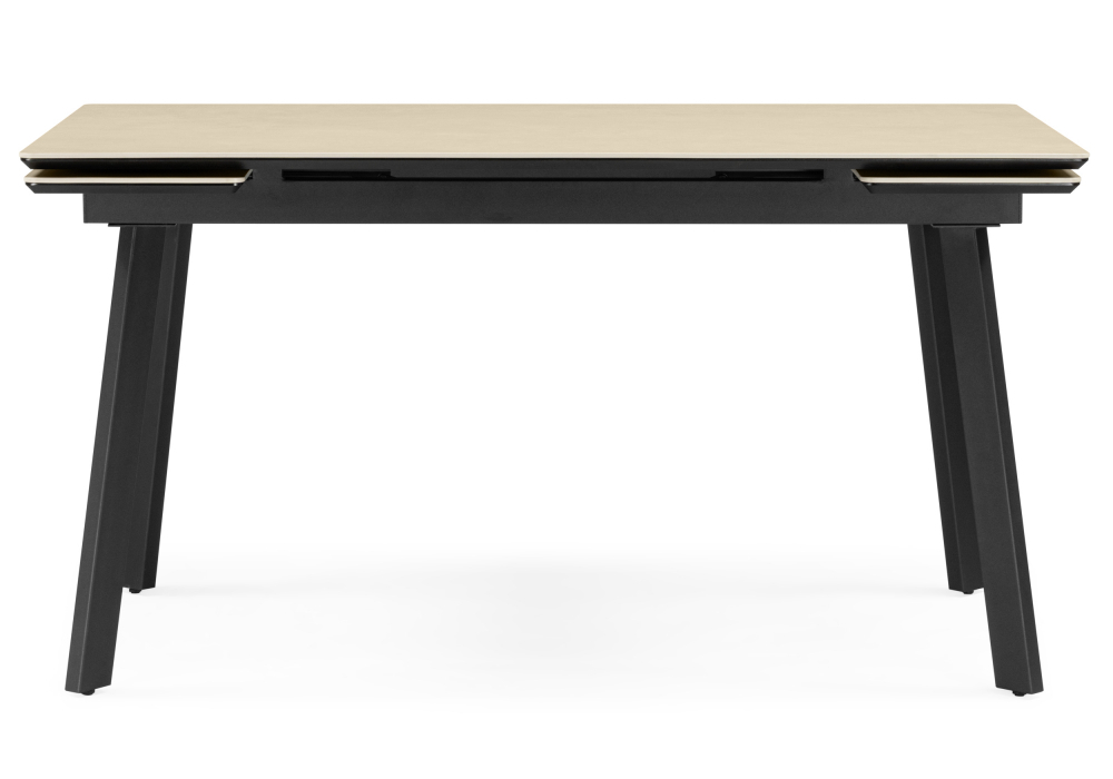 Керамический стол Woodville Норман 140(200)х80 okara light yellow, черный