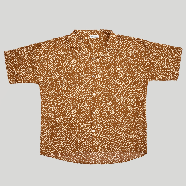 Short Sleeve Shirt Brown Giraffe