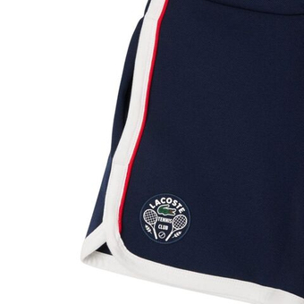 Женские Шорты теннисные Lacoste Tennis Heritage Stretch Pique - navy blue/white