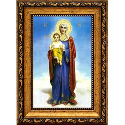 Благодатное Небо (Что Тя наречем). Икона Богородицы на холсте.