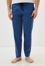 Брюки домашние мужские индиго крупная клетка